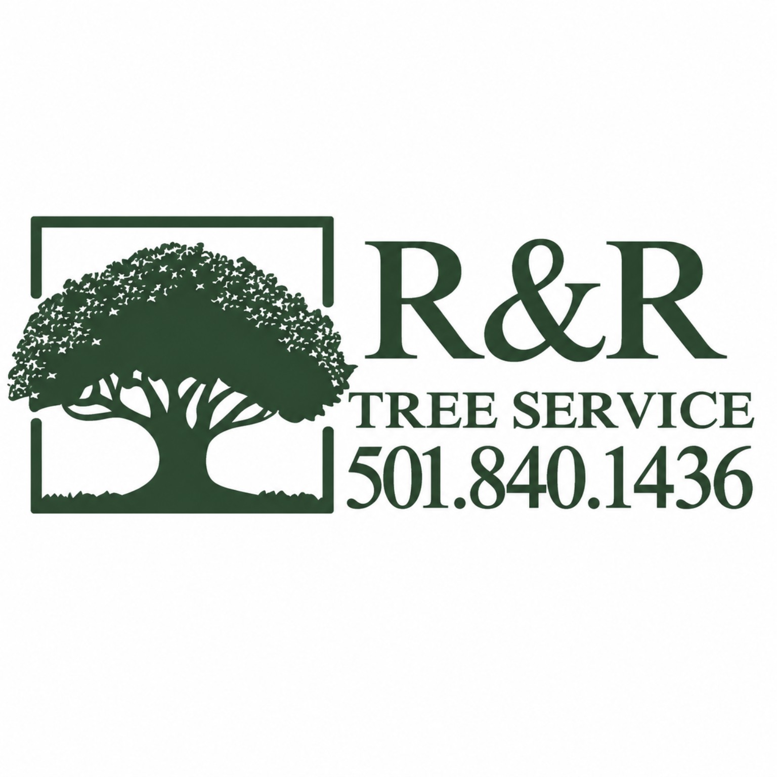 R&R Tree Service sponsor logo, 501-840-1436